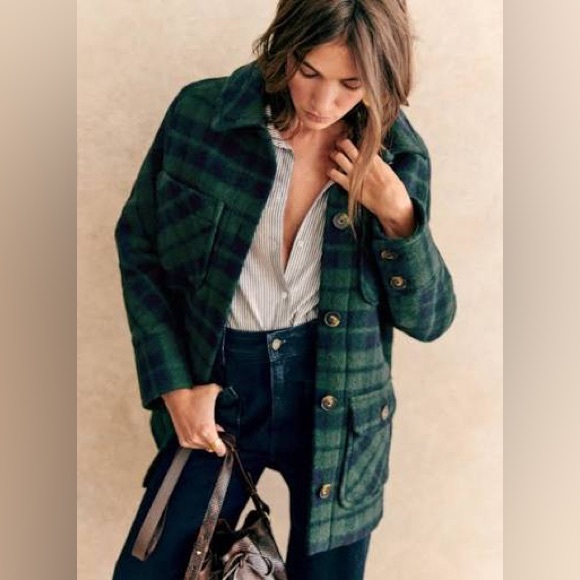 Sezane Jackets & Blazers - SÉZANE…Paolo coat. Tartan. Size 6. VG/E condition